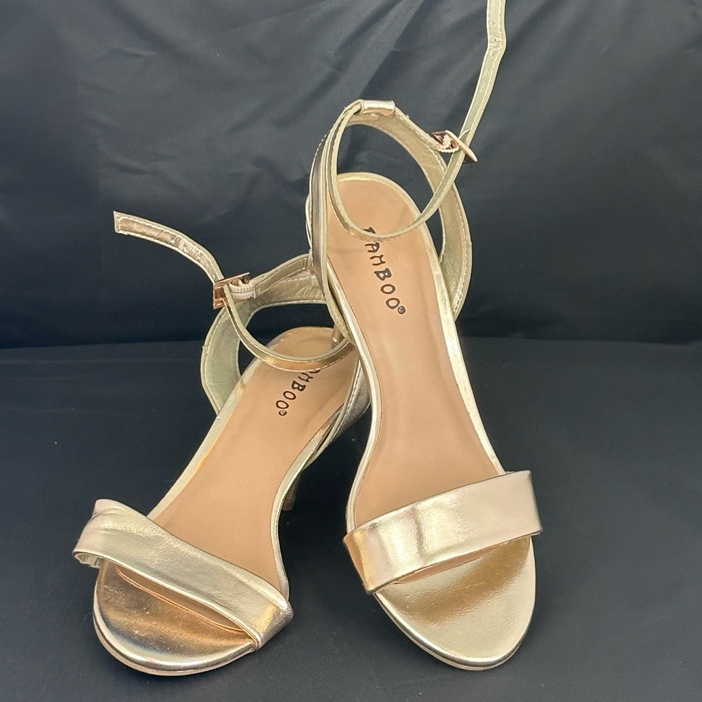 BAMBOO Metallic Gold Women's Sandals